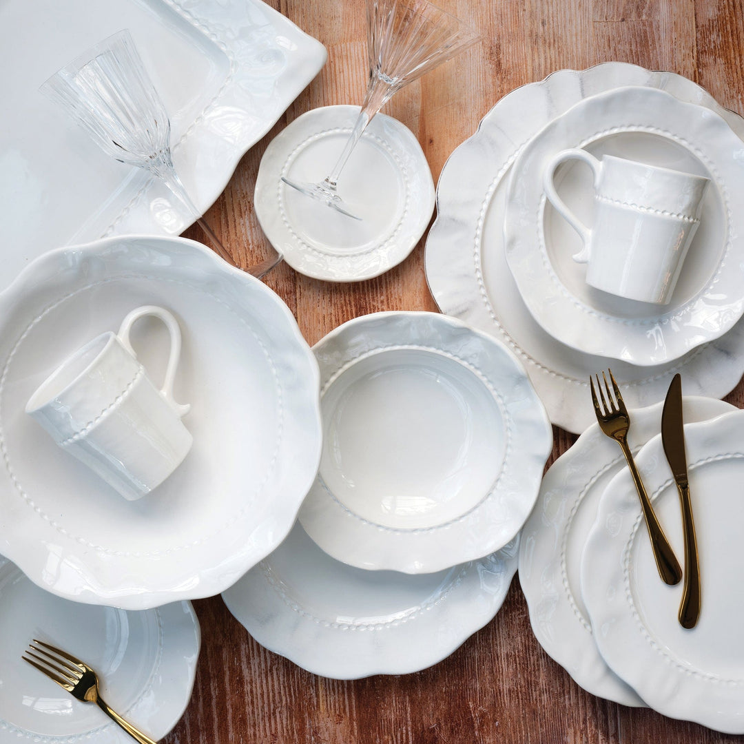 Giorno White Salad Plate