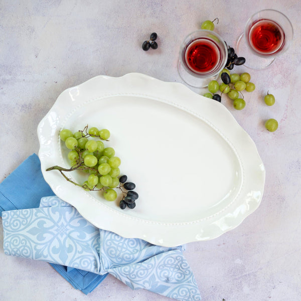 Giorno White Oval Platter