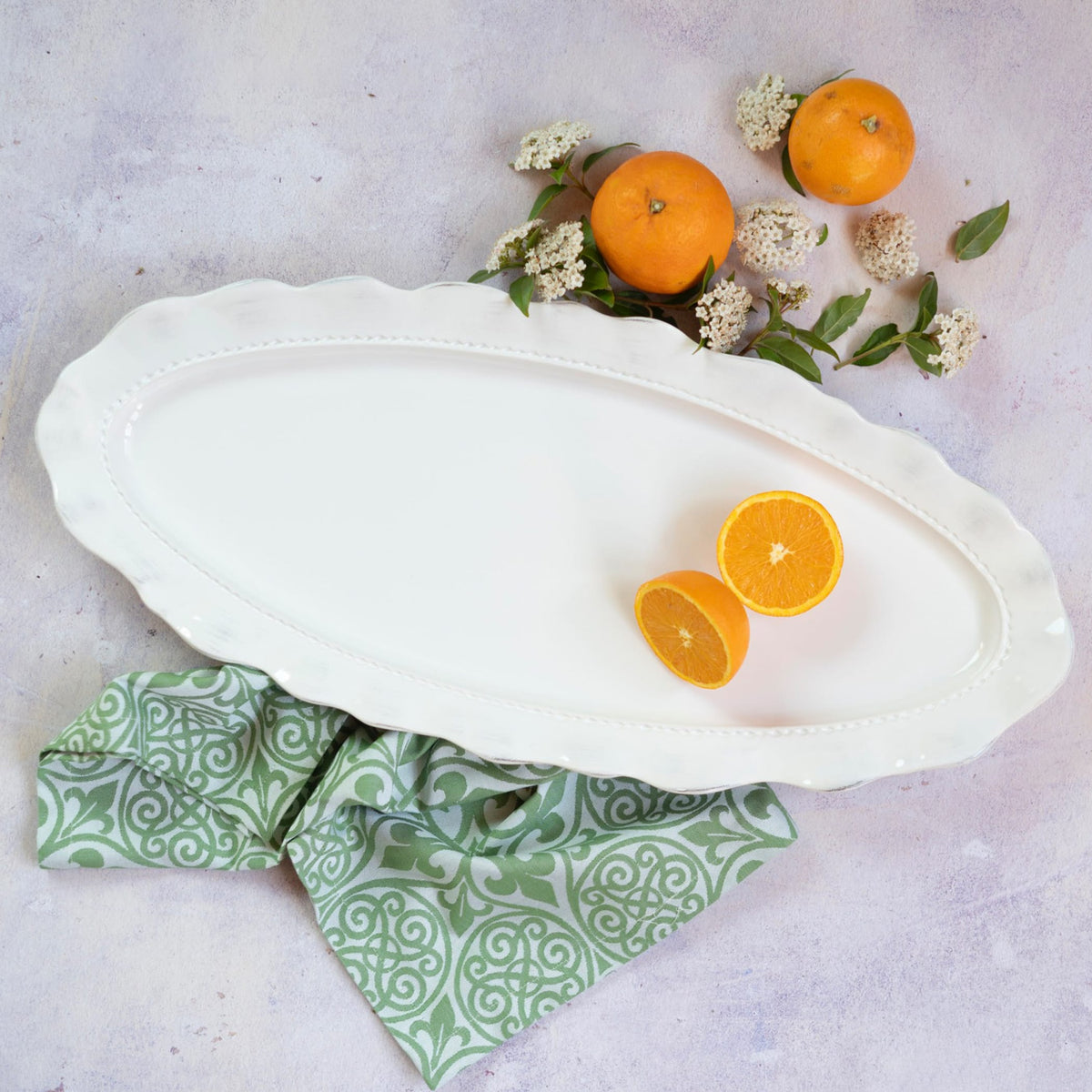 Giorno Ash Long Narrow Oval Platter