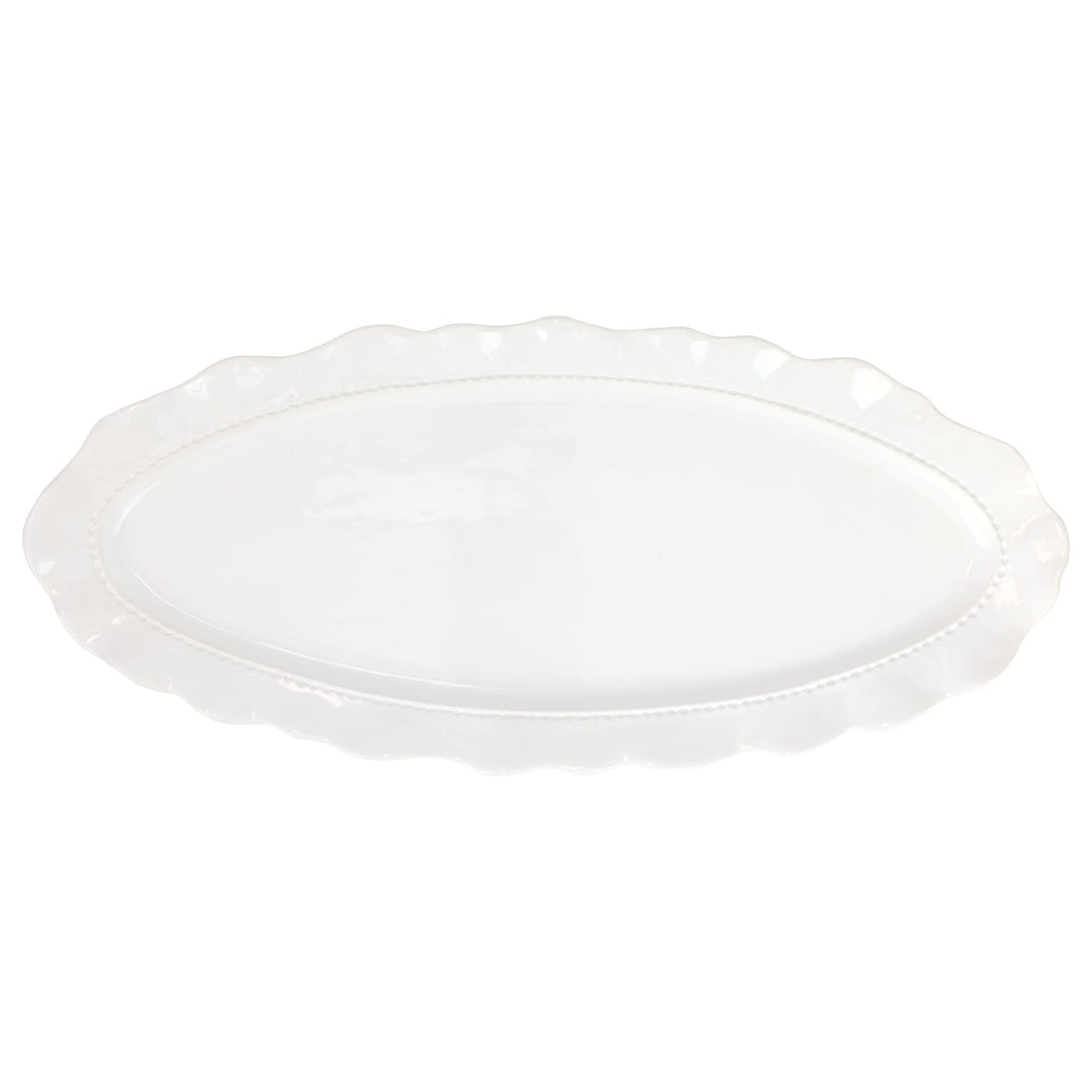 Giorno White Long Narrow Oval Platter