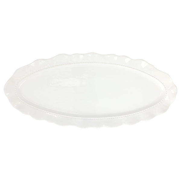 Giorno White Long Narrow Oval Platter