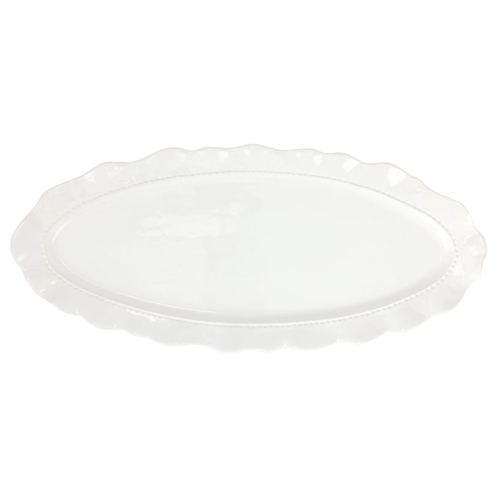 Giorno White Long Narrow Oval Platter
