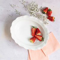 Giorno White Small Oval Bowl