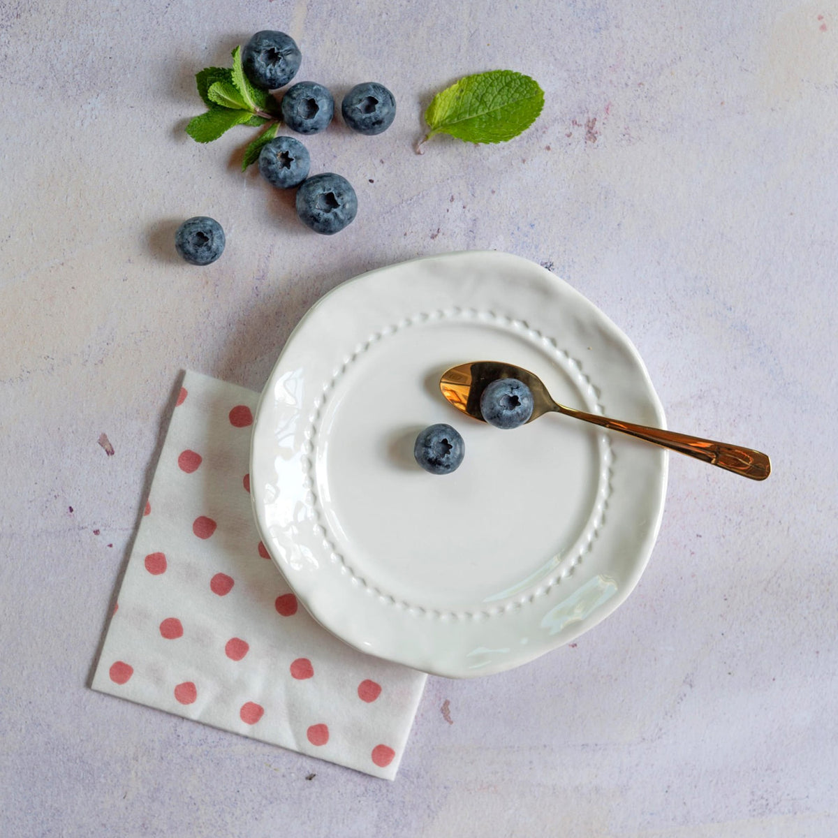 Giorno White Canape Plate