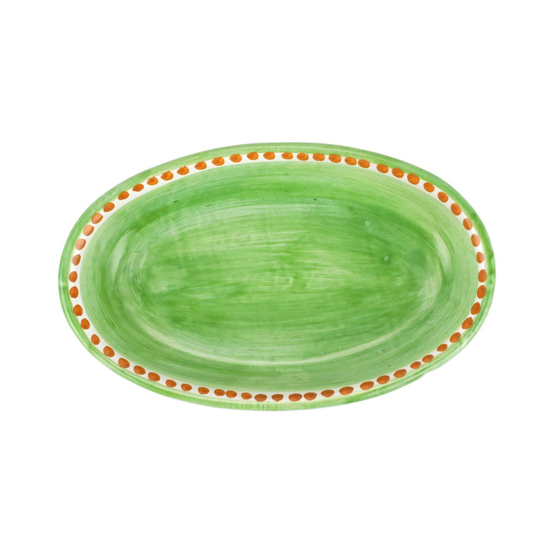 Campagna Gallina Solid Green Small Oval Tray