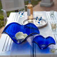 Hibiscus Glass Cobalt Small Bowl
