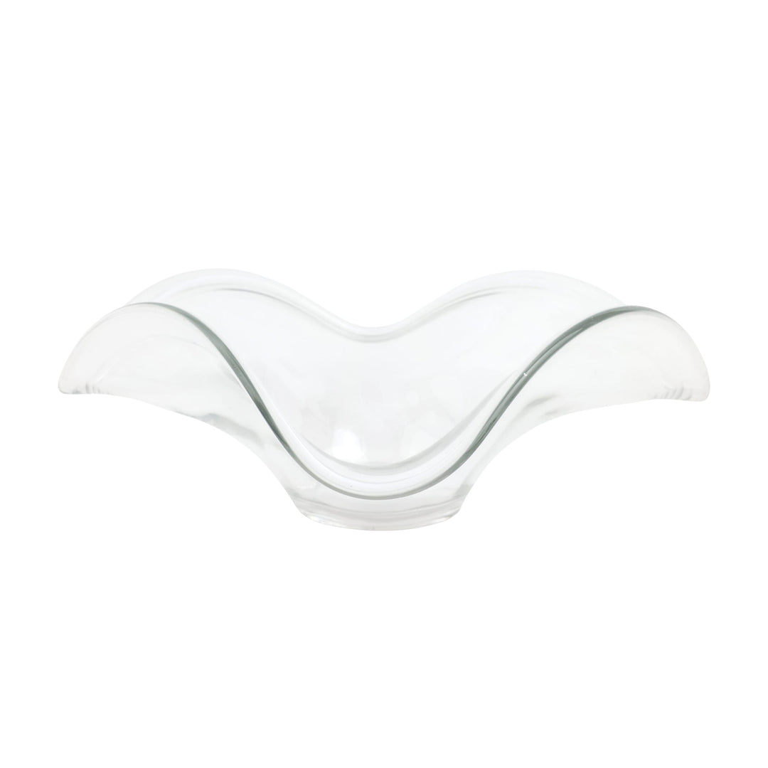 Hibiscus Glass Clear Large Bowl