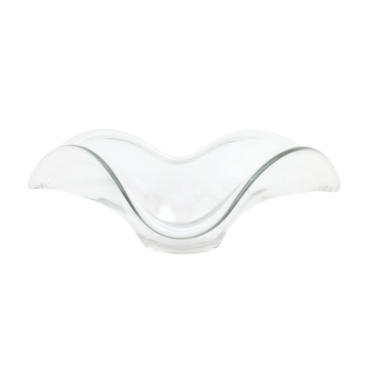 Hibiscus Glass Clear Large Bowl
