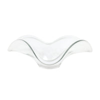 Hibiscus Glass Clear Large Bowl