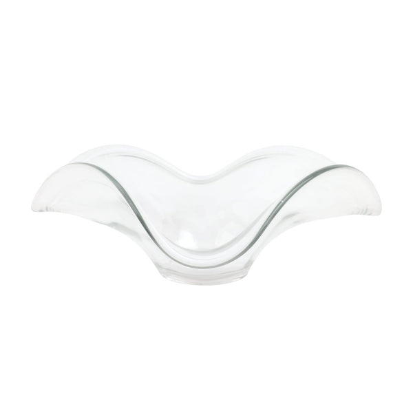 Hibiscus Glass Clear Large Bowl