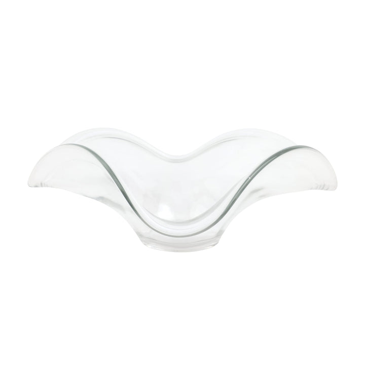 Hibiscus Glass Clear Large Bowl