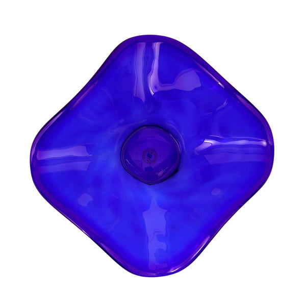 Hibiscus Glass Cobalt Large Bowl