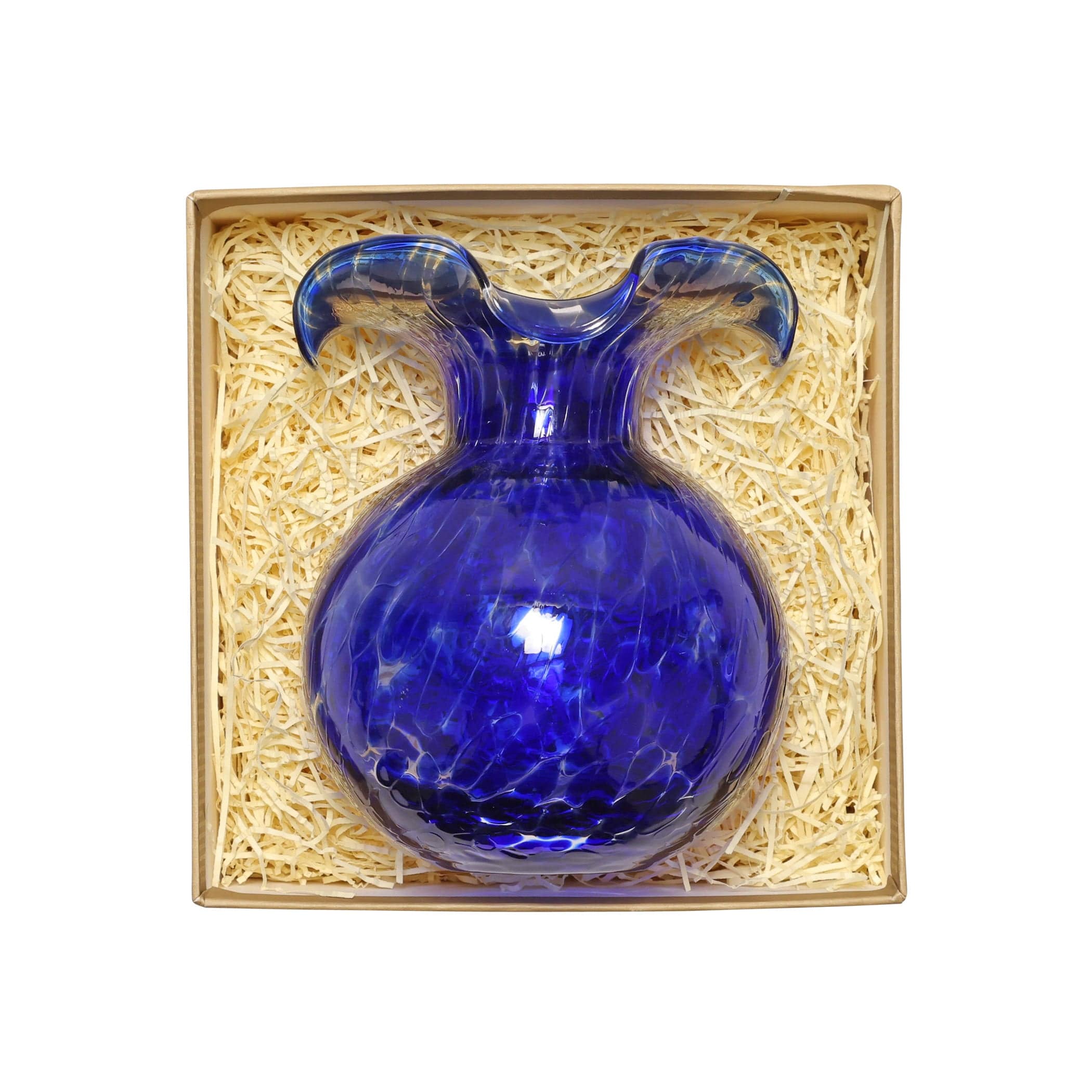 Hibiscus Glass Cobalt Tortoiseshell Bud Vase – VIETRI