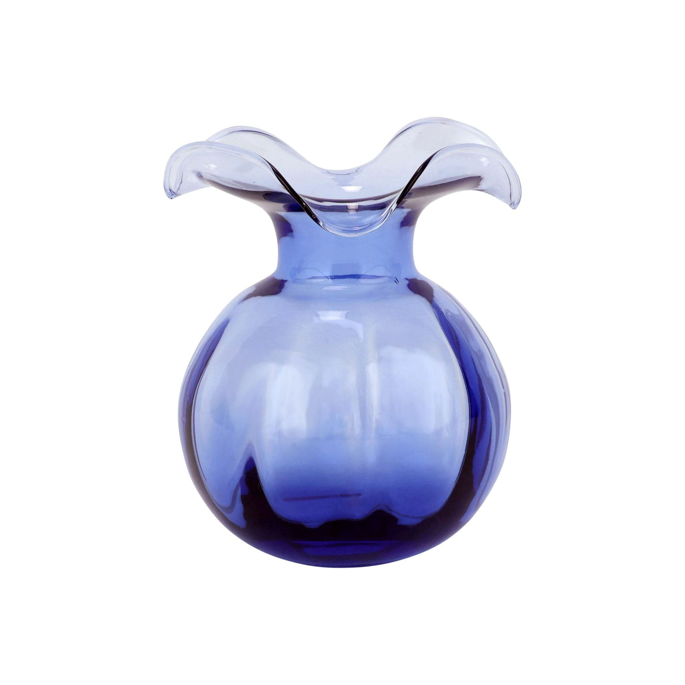 Hibiscus Glass Indigo Bud Vase