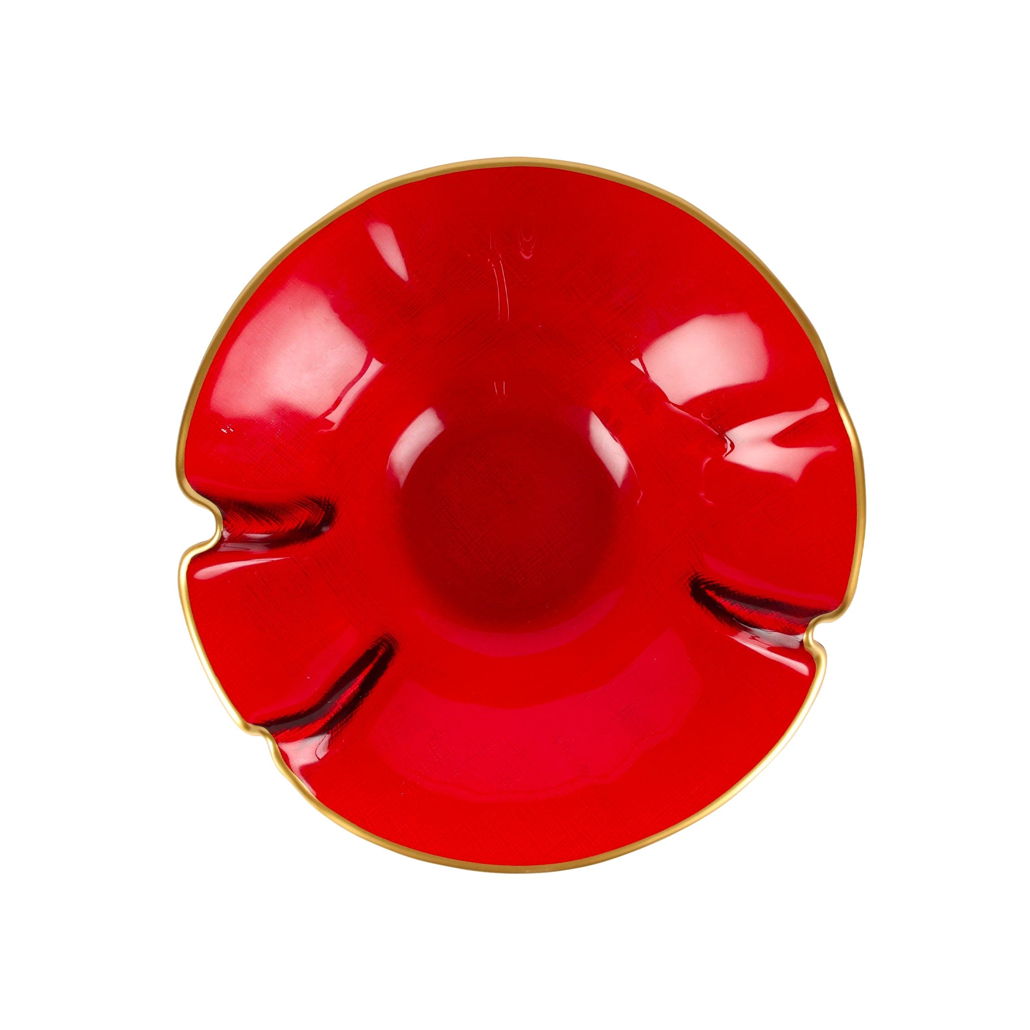 Vietri Holiday Glass Ruffled Bowl - Thumbnail 3