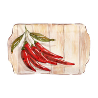 Harvest Chili Peppers Rectangular Plate