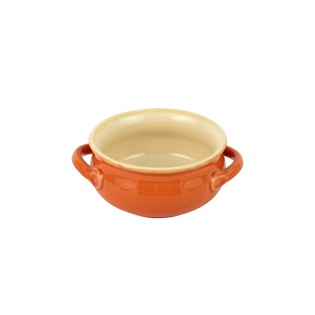 Italian Bakers Orange Small Handled Round Bakers