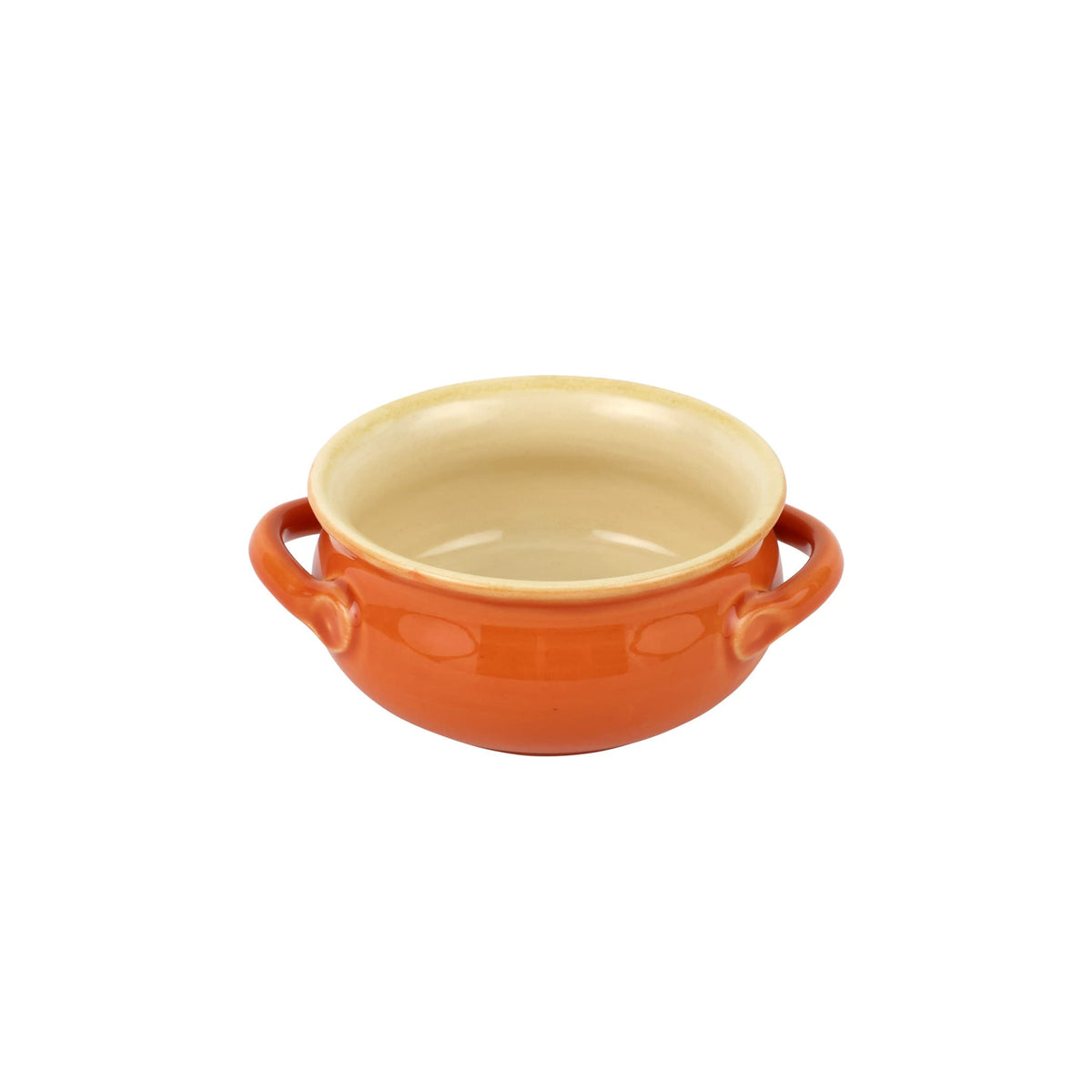 Italian Bakers Orange Small Handled Round Bakers