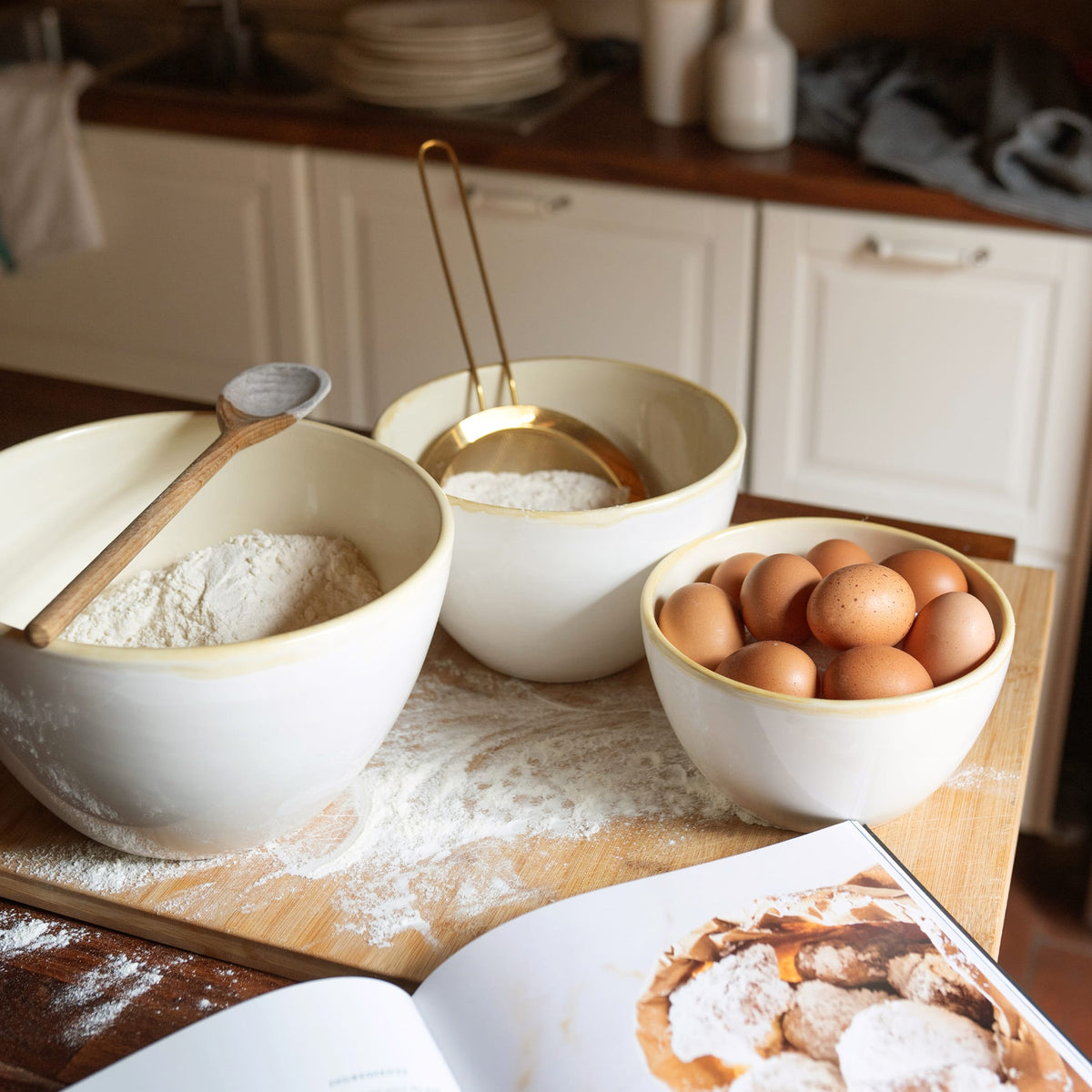 Italian Kitchen White Large Mixing Bowl