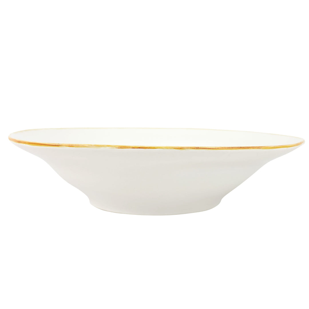 Italian Kitchen White Large Shallow Bowl