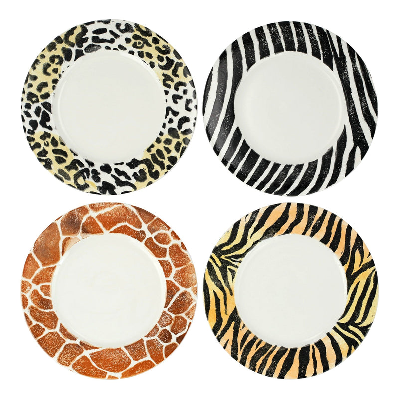 Into the Jungle Animal Skin Service Plates/Chargers - Set of 4