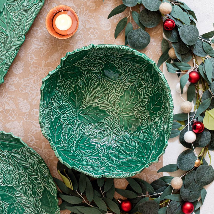 Lastra Holiday Green Figural Medium Bowl