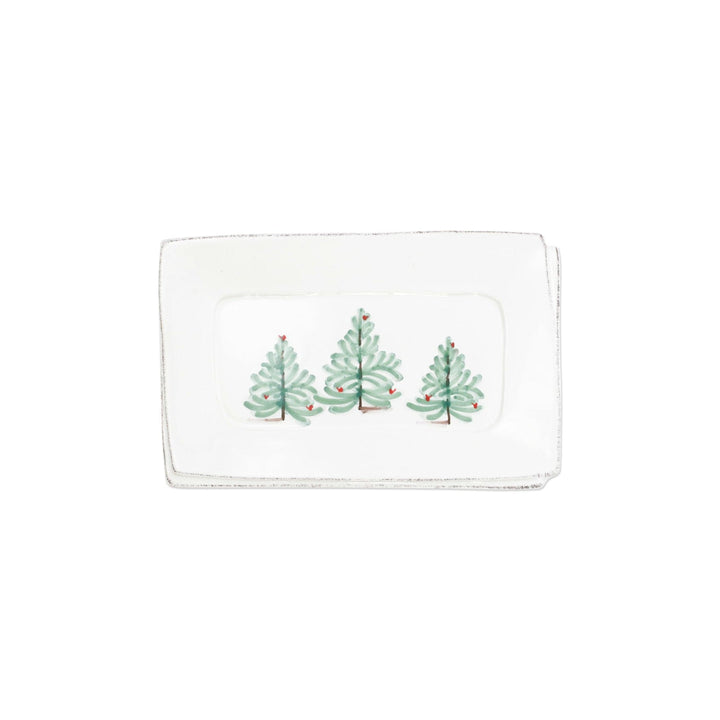 Lastra Holiday Small Rectangular Tray by VIETRI