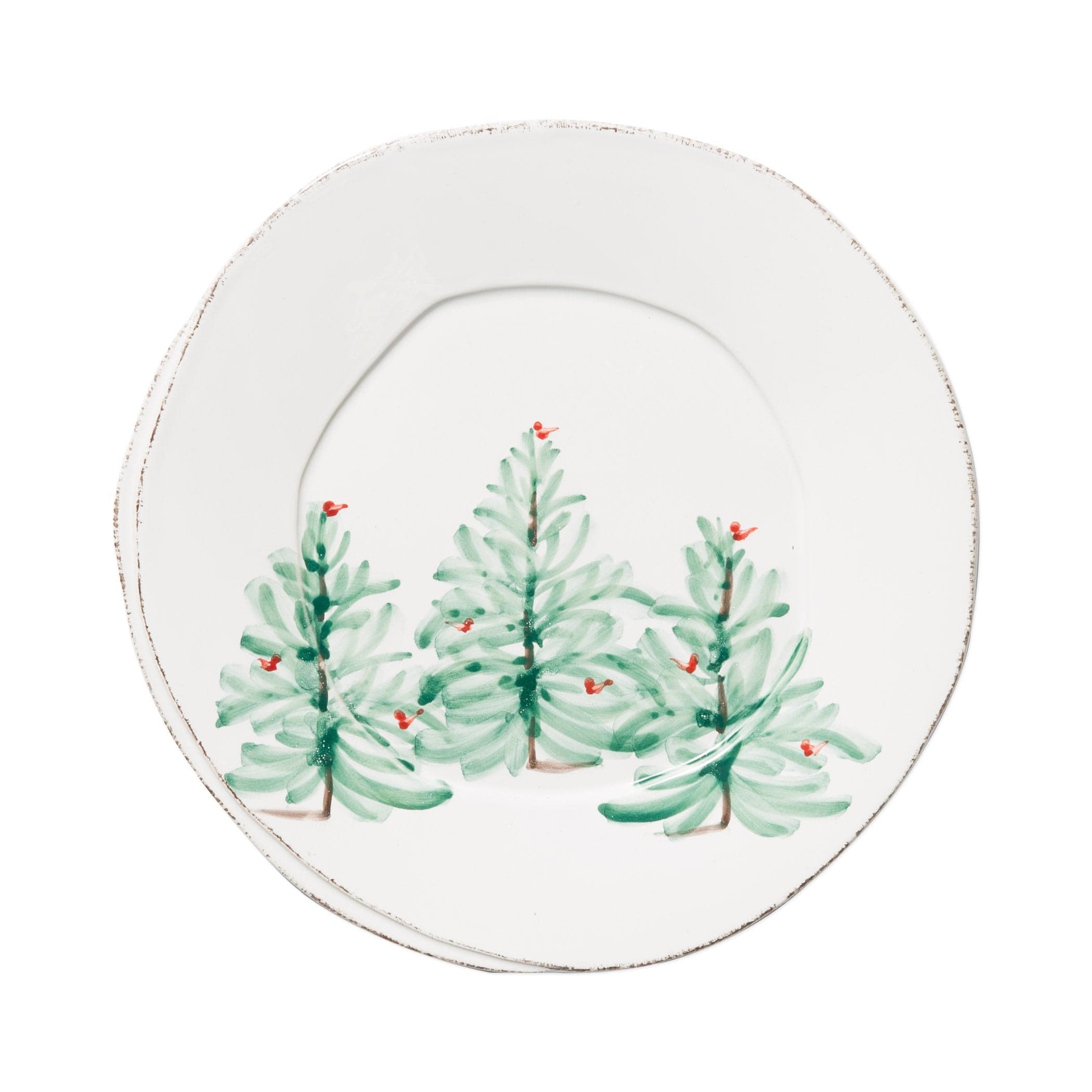 Lastra Holiday Dinner Plate | Christmas Dinner Plate – VIETRI
