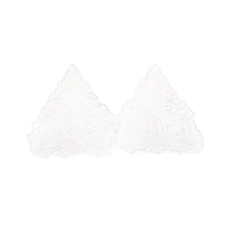 Lastra Holiday White Figural Tree Two-Part Server