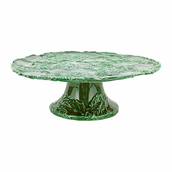 Lastra Holiday Green Figural Cake Stand