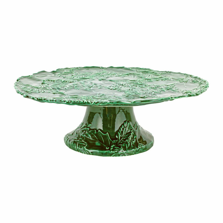 Lastra Holiday Green Figural Cake Stand