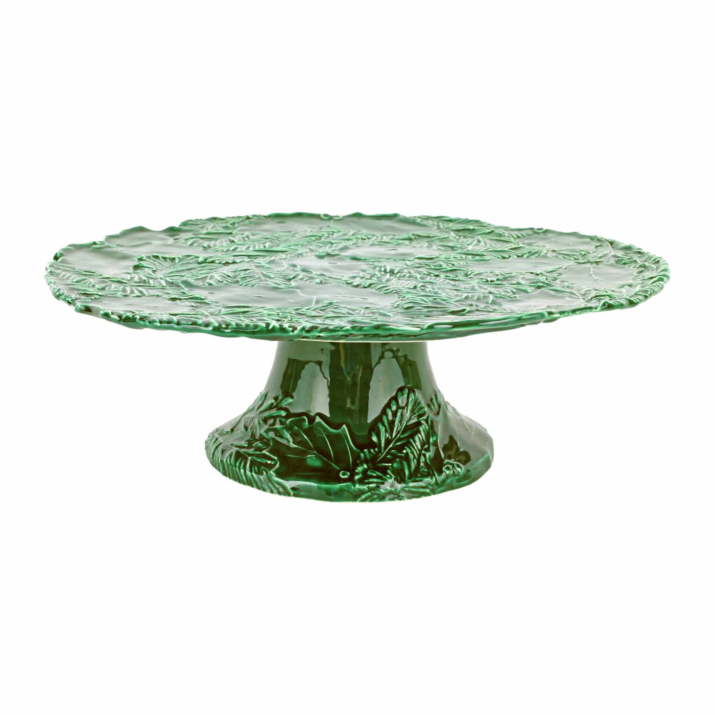 Lastra Holiday Green Figural Cake Stand