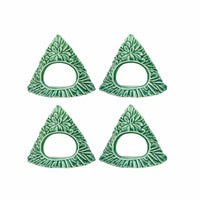 Lastra Holiday Green Figural Napkin Rings - Set of 4
