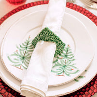 Lastra Holiday Green Figural Napkin Rings - Set of 4
