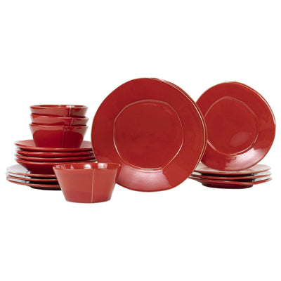 Lastra Red Sixteen-Piece Place Setting by VIETRI