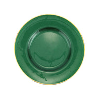 Metallic Glass Emerald Dinner Plate