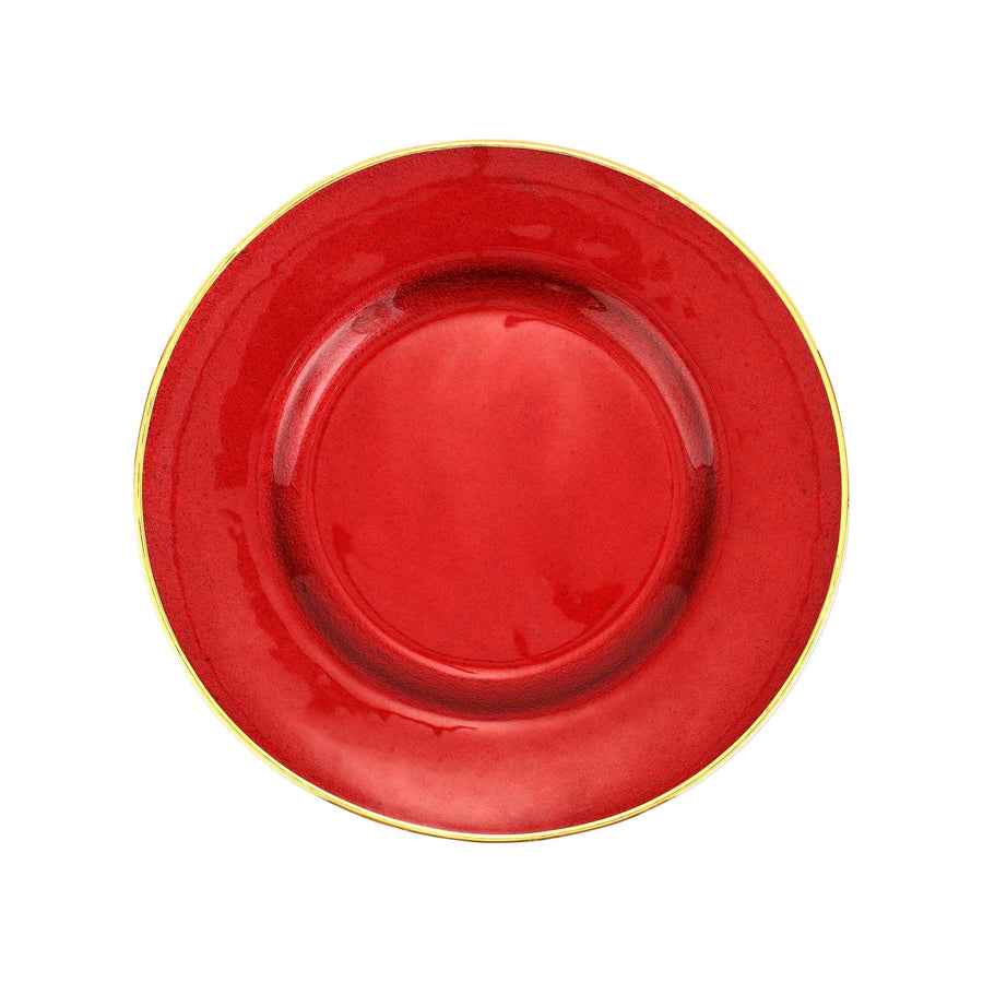 Metallic Glass Ruby Dinner Plate – VIETRI