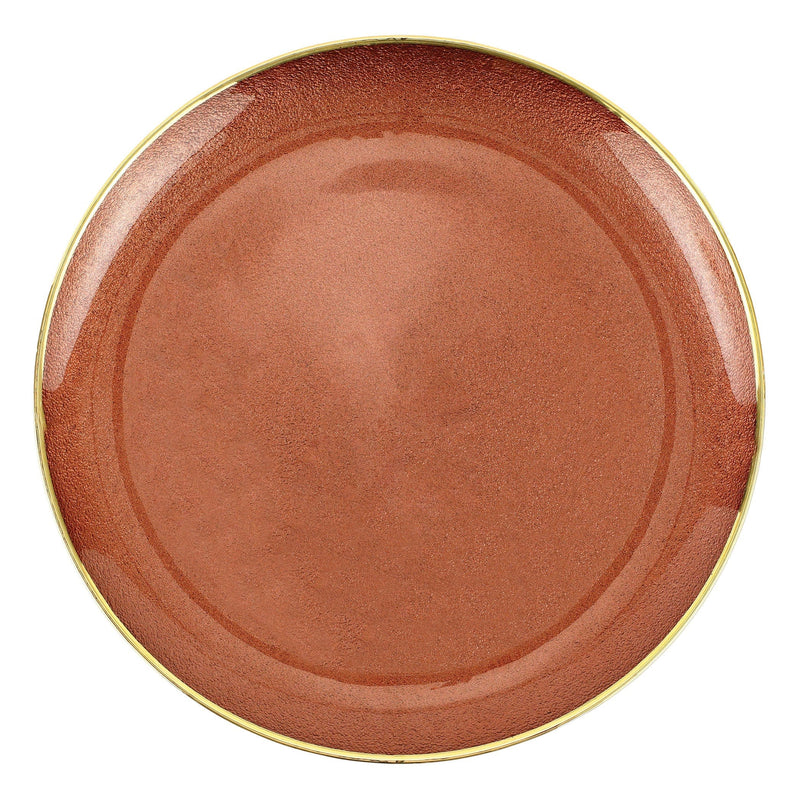 Metallic Glass Platter - Copper
