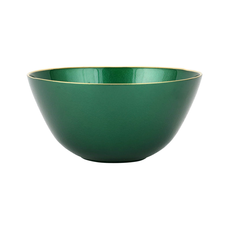 Metallic Glass Emerald Deep Bowl
