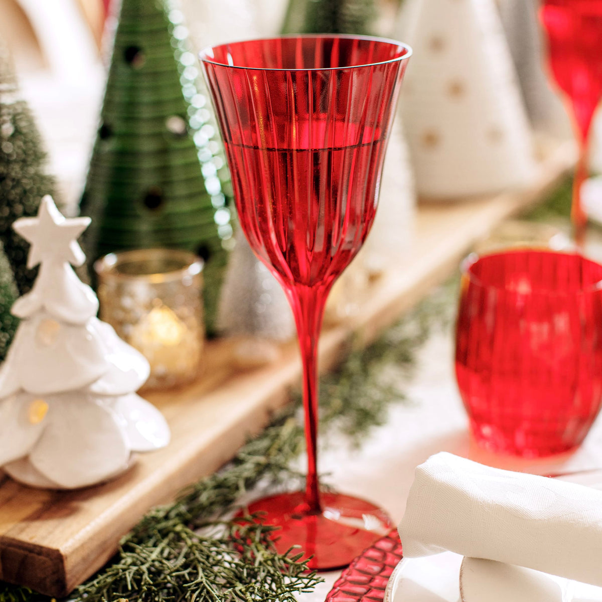 Natalia Red Water Glass