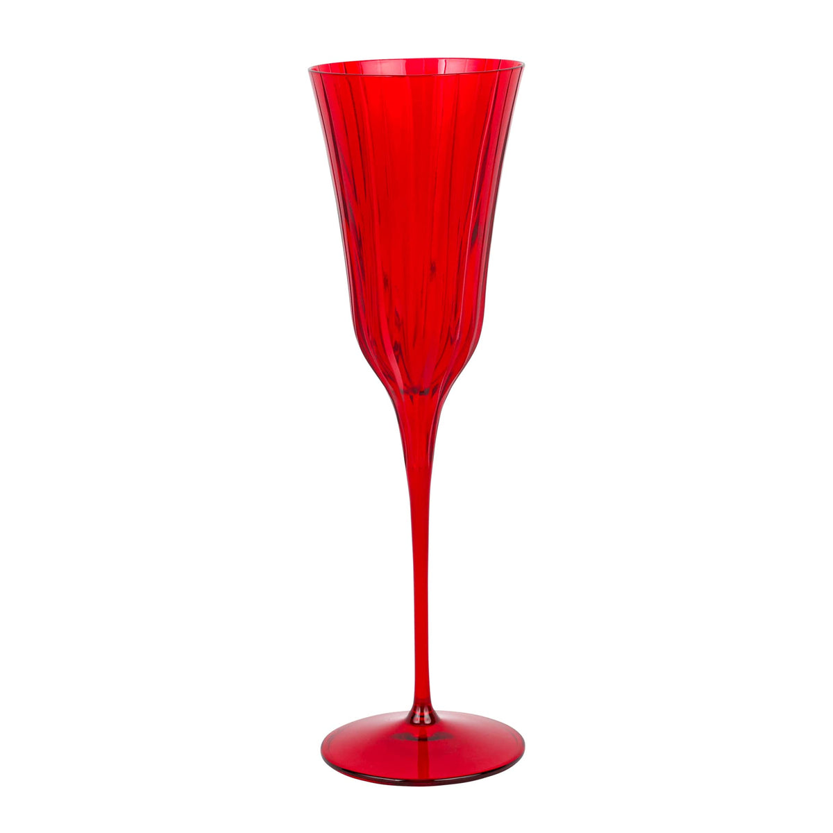 Natalia Red Champagne Glass