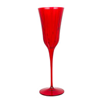 Natalia Red Champagne Glass
