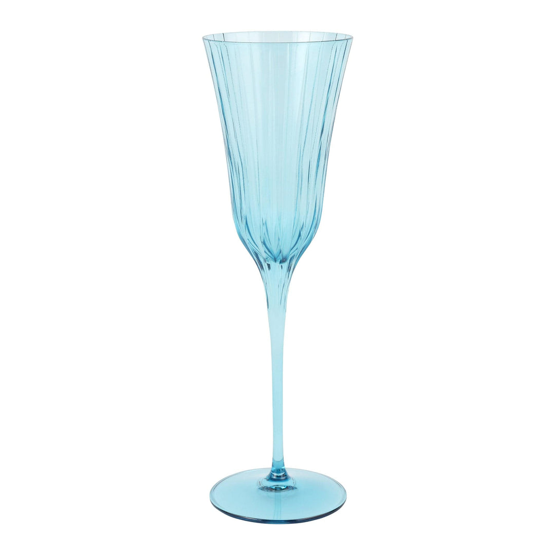 Natalia Teal Champagne Glass