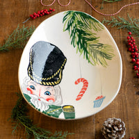 Nutcrackers Oblong Oval Shallow Bowl