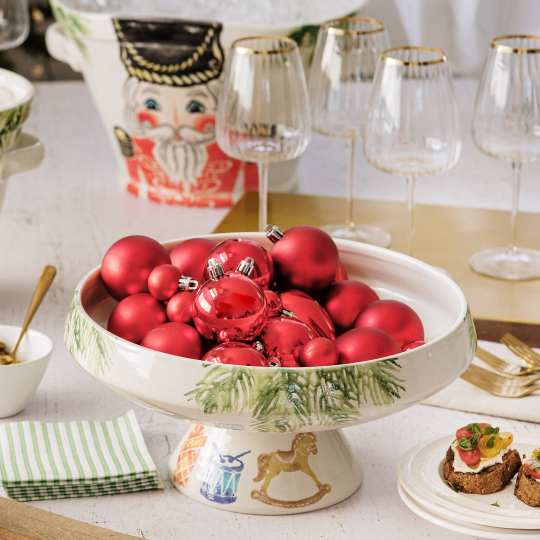 Nutcrackers Pedestal Fruit Bowl