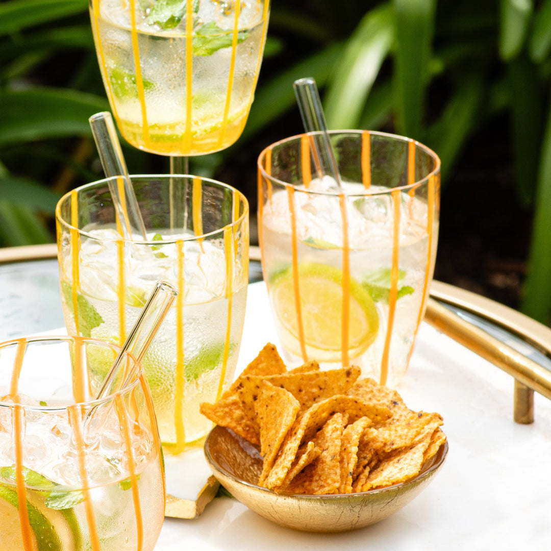 Nuovo Stripe Yellow Tall Tumbler