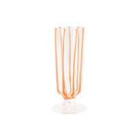 Nuovo Stripe Orange Champagne Glass