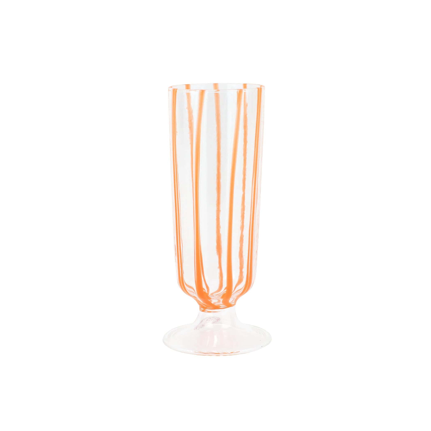 Nuovo Stripe Orange Champagne Glass