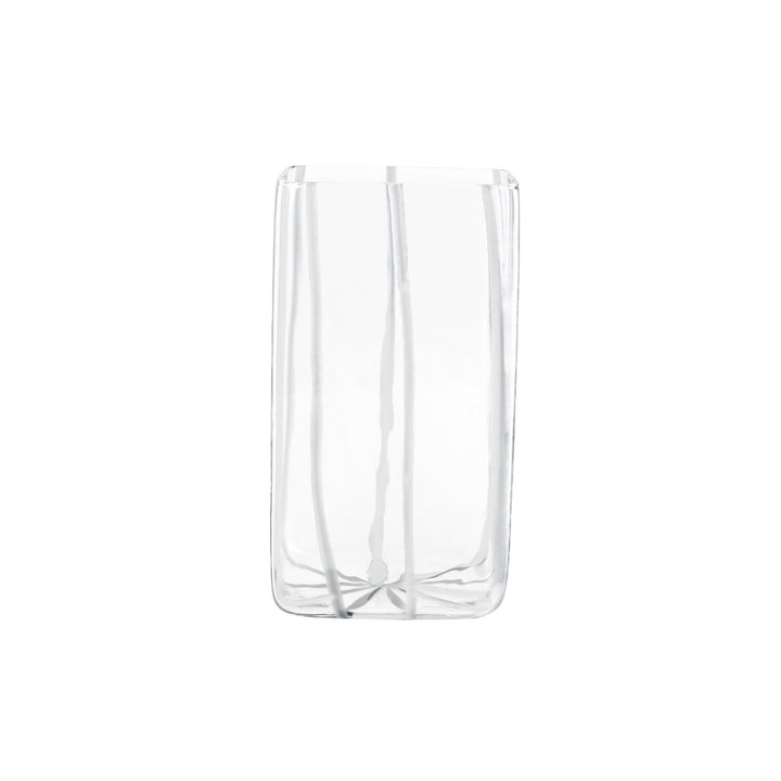Nuovo Stripe White Square Vase