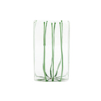 Nuovo Stripe Green Rectangular Vase